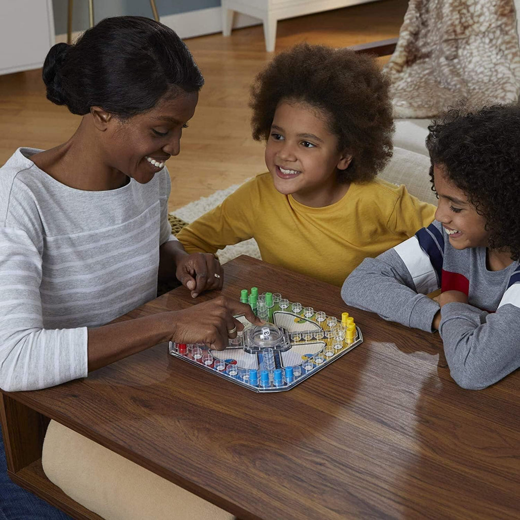 Hasbro Trouble board game with colorful plastic pegs and game board for family fun and strategic play