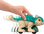 Jurassic World Ankylosaurus toy figure with detailed armored body and tail, realistic features for dinosaur enthusiasts.