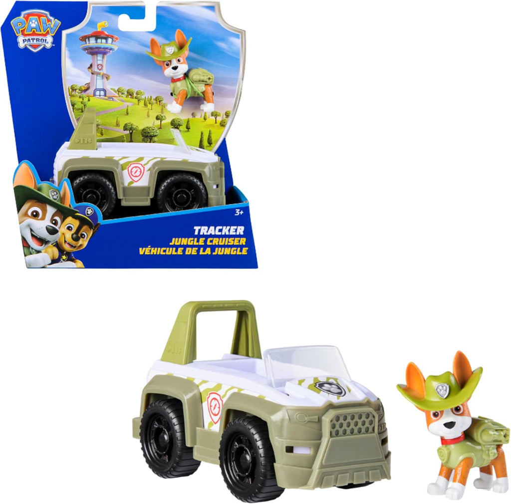 PAW PATROL, Jungle Jeep with Tracker Toy Figure