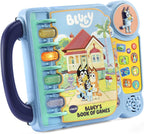 VTech Bluey interactive children's book with colorful pages and character illustrations, designed for early learning and fun.