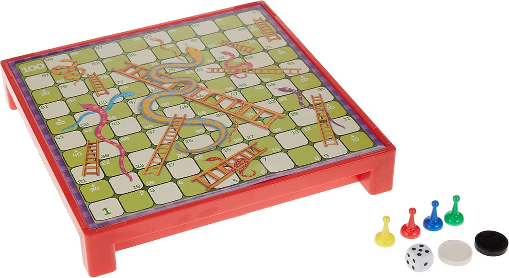Playzokids Snakes & Ladders and 4-in-a-Row game bundle with colorful game boards and pieces for family fun.