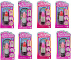 Mini Barbie dolls by Mattel inside a lipstick-shaped tube, 1.5-inch collectible dolls with colorful outfits and detailed features.