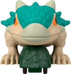 Jurassic World Ankylosaurus toy figure with armored body and tail, detailed dino design, on a neutral background.