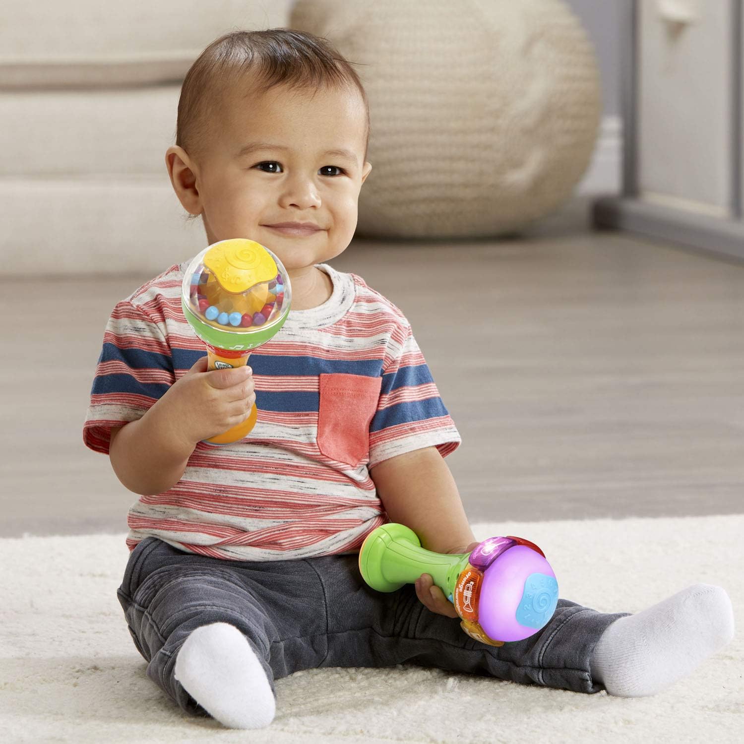 Vtech Leapfrog Learn & Groove Shakin' Colors toy with colorful buttons and musical features for early childhood learning and play.