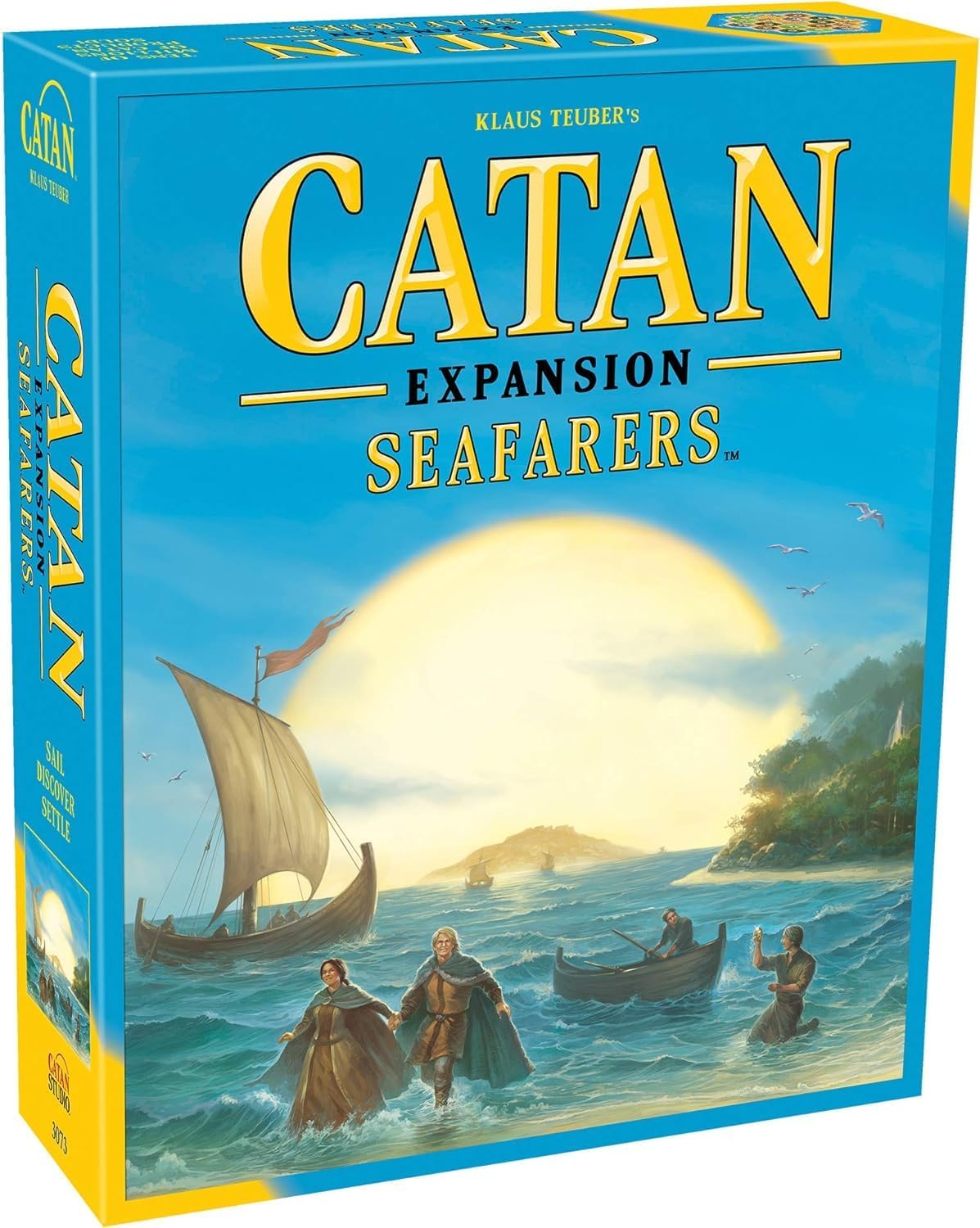 Catan Seafarers expansion game by Playzokids with colorful map and game pieces for the Catan board game series. Main image