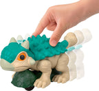 Jurassic World Ankylosaurus dinosaur figure with armored body and detailed scales, realistic design for collectors and fans.
