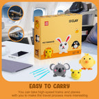 Playzokids Pet Paradise air dry clay set with 12 non-toxic modeling clay pieces for kids, safe for creative crafting.