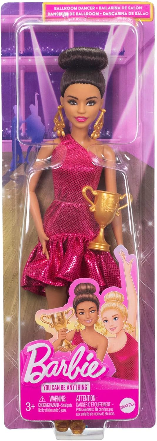 Barbie Ballroom Dancer Fashion Doll with Red Ruffle Dress