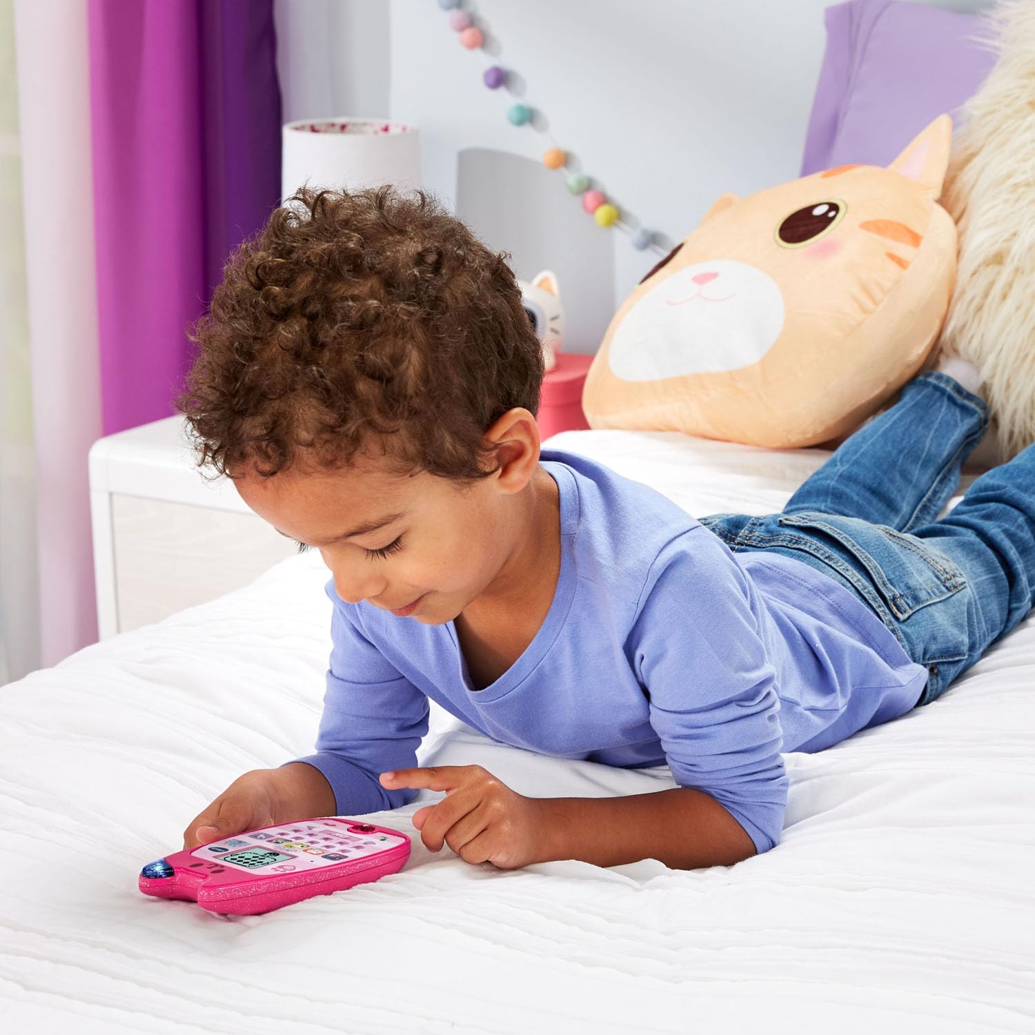 VTech Gabby's Dollhouse A-Meow-Zing Phone toy with colorful buttons and playful design for kids' imaginative play.