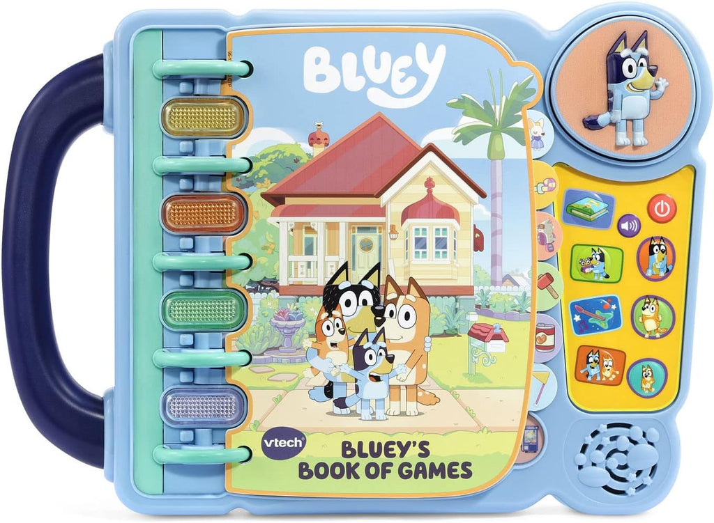 VTech Bluey interactive children's book with colorful pages and characters, designed for early learning and fun.