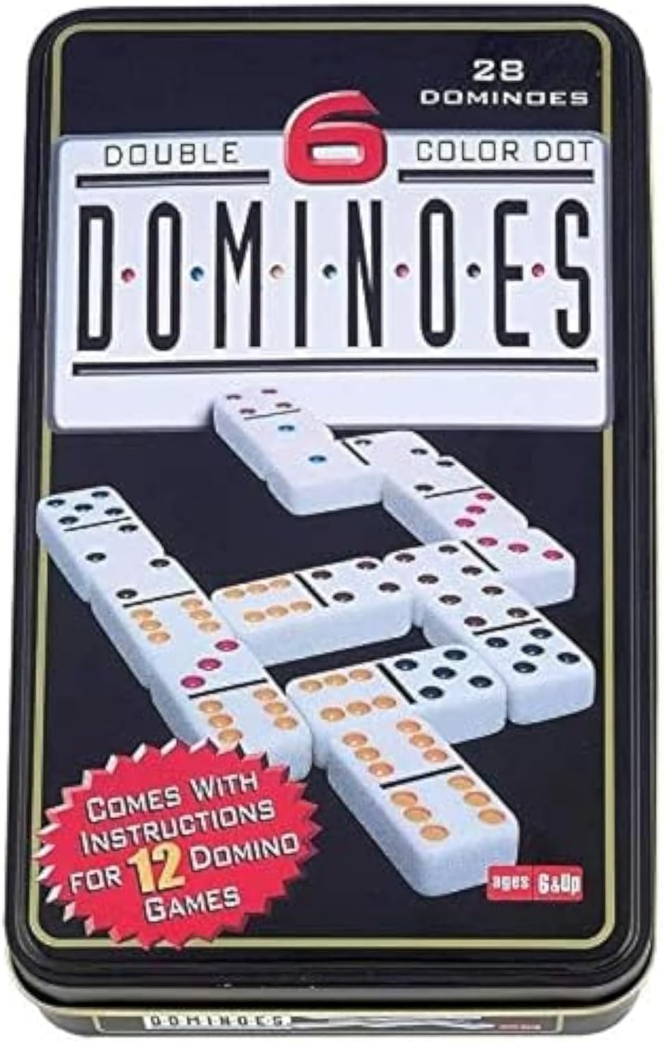 Dominoes Game Set in a Tin Case Main image