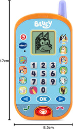 VTech Bluey Ring Ring Learning Phone with colorful buttons and Bluey character design, ideal for preschool children.