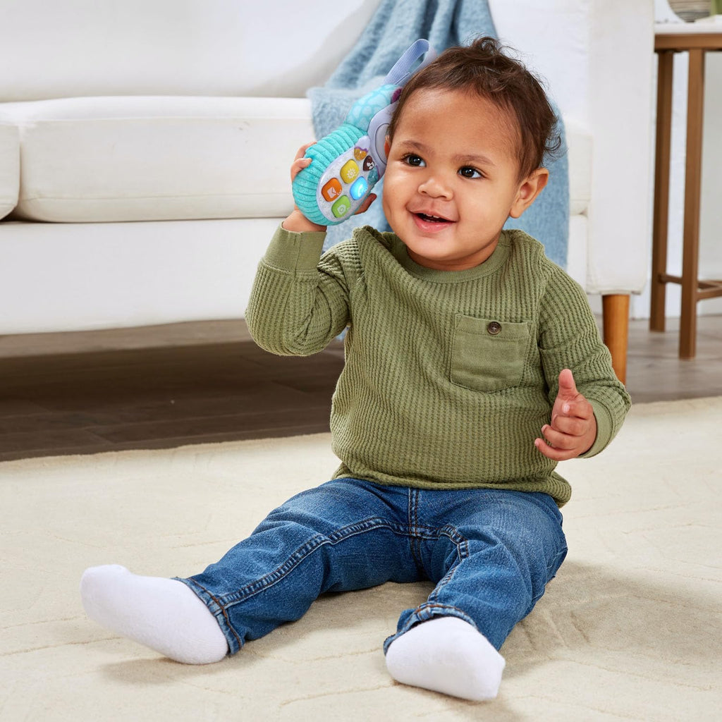 VTech Baby Hello, Hippo! Soft Phone toy with colorful buttons and a friendly hippo design for infants and toddlers