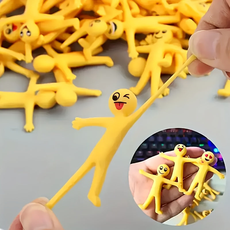 Stretchable yellow figure 20 by Creative Lala, flexible toy with detailed features, shown in a standing pose.