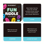 SMILE TALK Fun Riddle Card Game with colorful cards featuring clever riddles for entertainment and brainteasing fun.