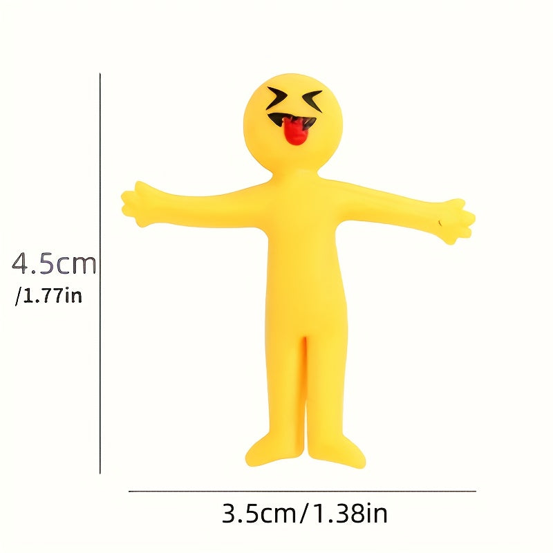 Stretchable yellow figure toy by Creative Lala, showcasing its flexible, vibrant design and detailed features.
