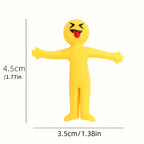 Stretchable yellow figure toy by Creative Lala, showcasing its flexible, vibrant design and detailed features.