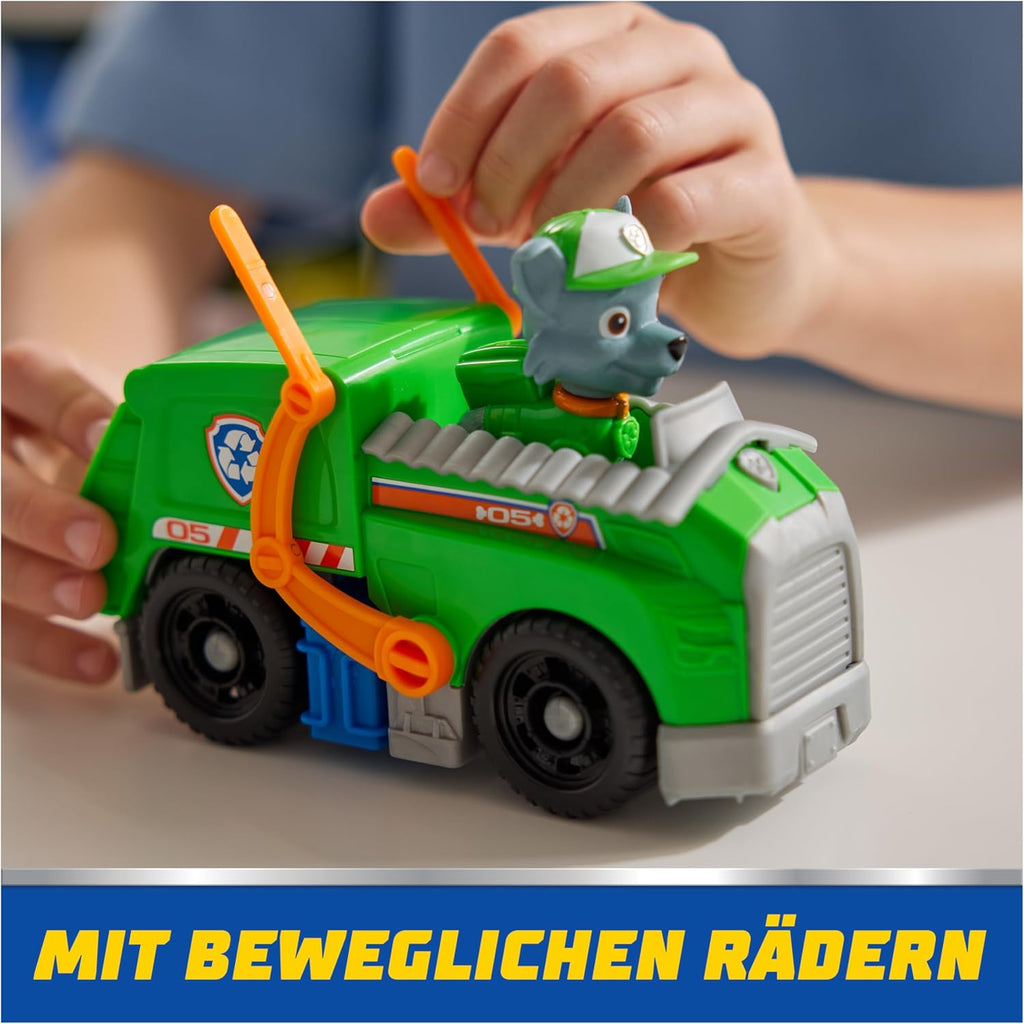PAW PATROL, Recycling Truck with Rocky Toy Figure
