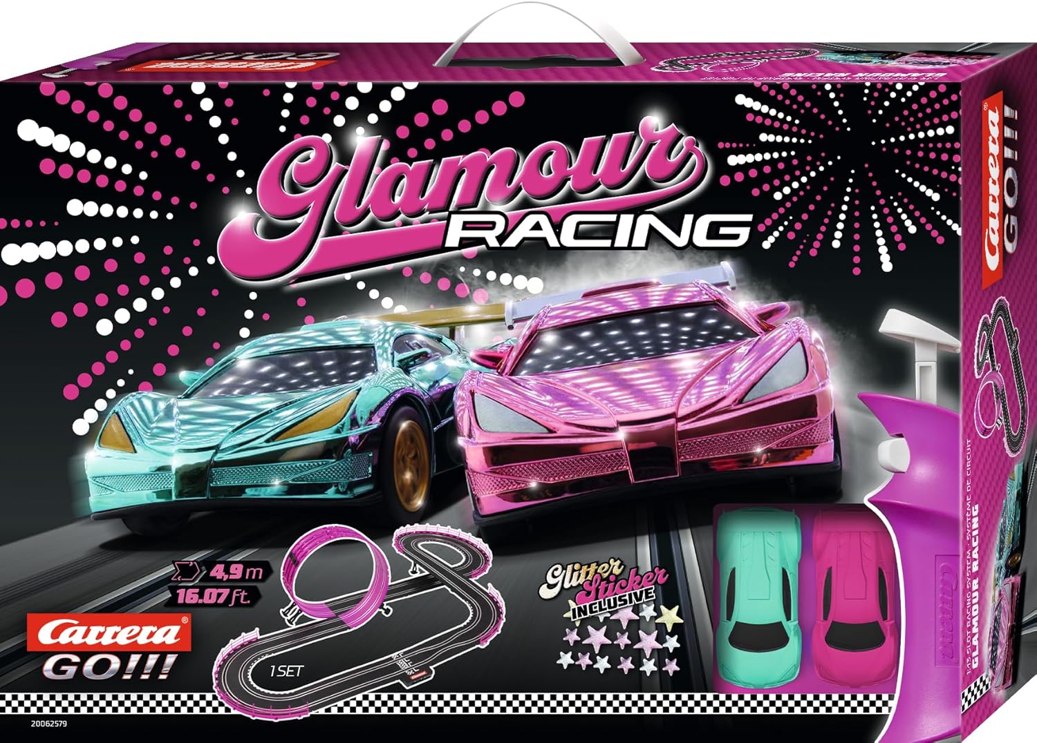 Carrera GO!!! Pink Action Racing Race Track Set Main image