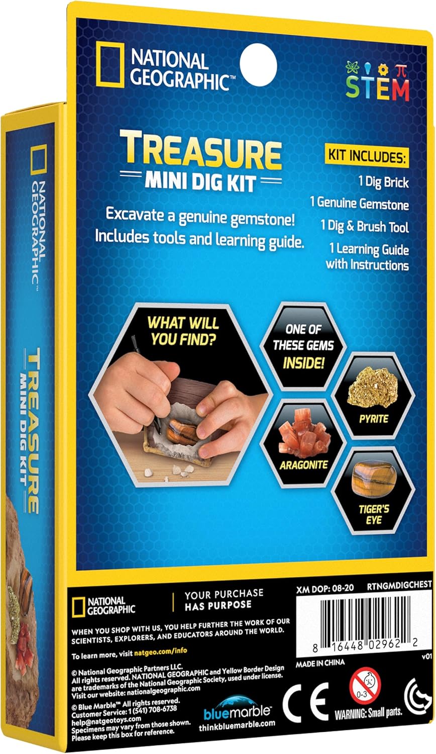 National Geographic CARDED TREASURE MINI DIG KIT Secondary image