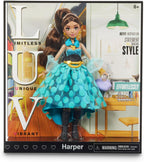 Playzokids Far Out Toys LUV Harper fashion doll in edgy, vibrant outfit with stylish accessories and colorful details.