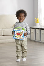 Vtech Leapfrog 100 Animals Book open showing colorful pages with animal illustrations and interactive features