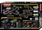 Carrera GO!!! DTM Supercars slot car racing set with colorful race track and detailed miniature cars for kids and racing fans.