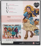 Playzokids Far Out Toys Autumn LUV Fashion Doll, 10-inch bohemian style doll with colorful outfits for creative play.