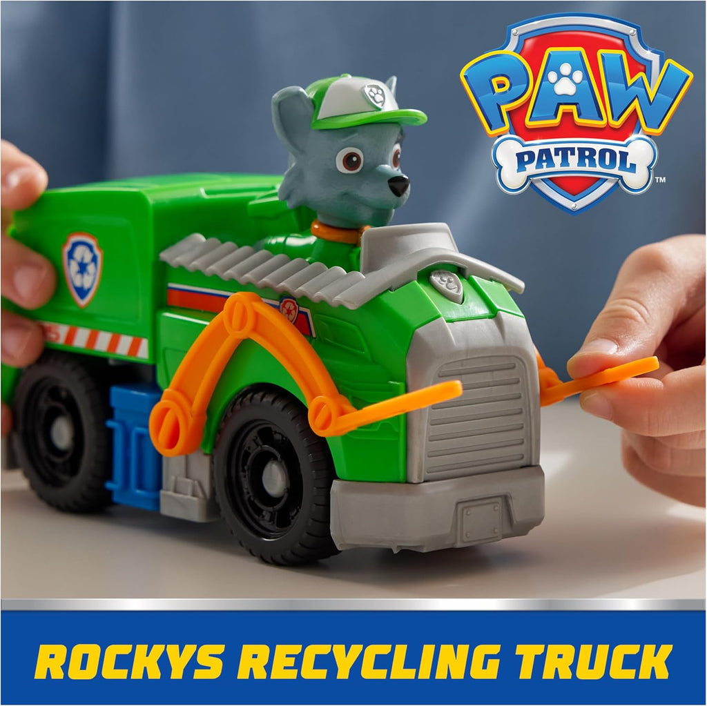 PAW PATROL, Recycling Truck with Rocky Toy Figure