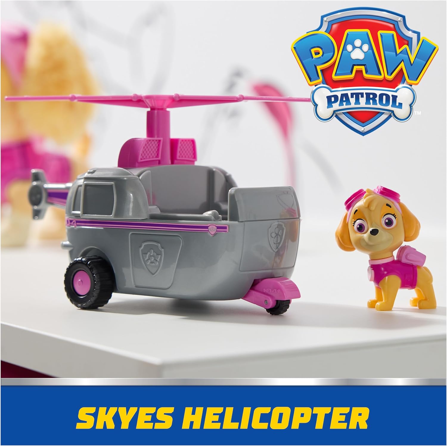 PAW Patrol, Skye’s Helicopter, Toy Vehicle with Collectible Action Figure