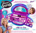 Cra-Z-Art Shimmer ‘n Sparkle All in One Beauty Compact with colorful makeup and shimmer powders for creative face designs.