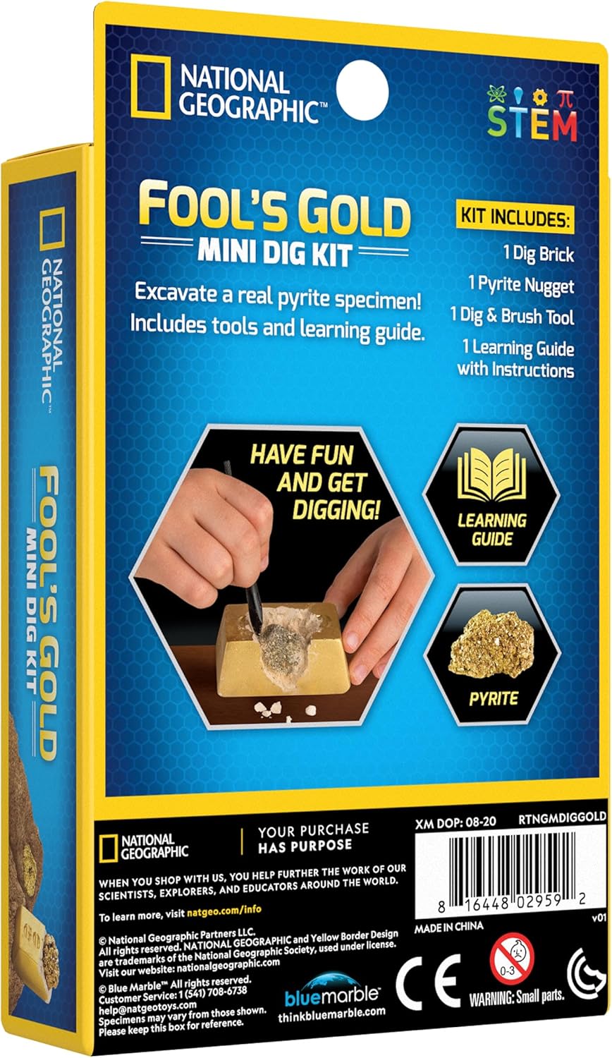 National Geographic CARDED FOOLS GOLD MINI DIG KIT Secondary image