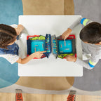 Hasbro Battleship Classic Board Game with colorful game grid and ships for strategic naval combat fun.