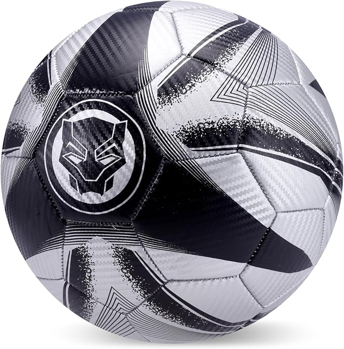 Marvel Avengers Black Panther carbon fiber accessory with detailed black and silver design, showcasing sleek superhero-themed style.