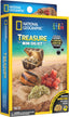 National Geographic Carved Treasure Mini Dig Kit by Playzokids featuring excavation tools and buried treasure artifacts for kids.