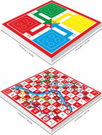 Ludo & Snake & Ladders Board Game Set for Kids & Adults