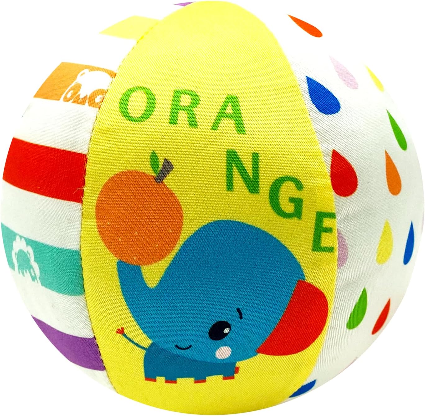 BABY PLUSH RATTLE BALLS 10CM Secondary image