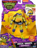 Playmates Mutant Mayhem Donatello 5.5-inch deluxe ninja figure with detailed costume and accessories, perfect for collectors.
