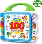 Vtech Leapfrog 100 Animals Book open showing colorful pages with animal illustrations and interactive buttons for early learning.