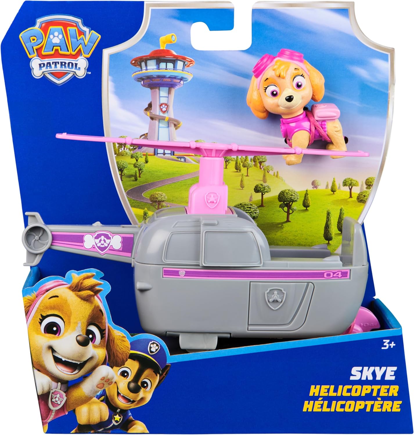 PAW Patrol, Skye’s Helicopter, Toy Vehicle with Collectible Action Figure