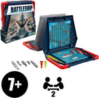 Hasbro Battleship Classic Board Game with navy ships and grid game board for strategic naval combat fun