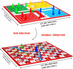 Ankit Toys 2 in 1 Ludo & Snake & Ladders Senior Board Game Set