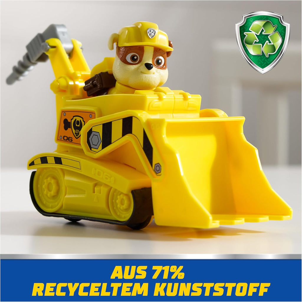 Paw Patrol, Rubble Bulldozer, Vehicle and Figure Rubble