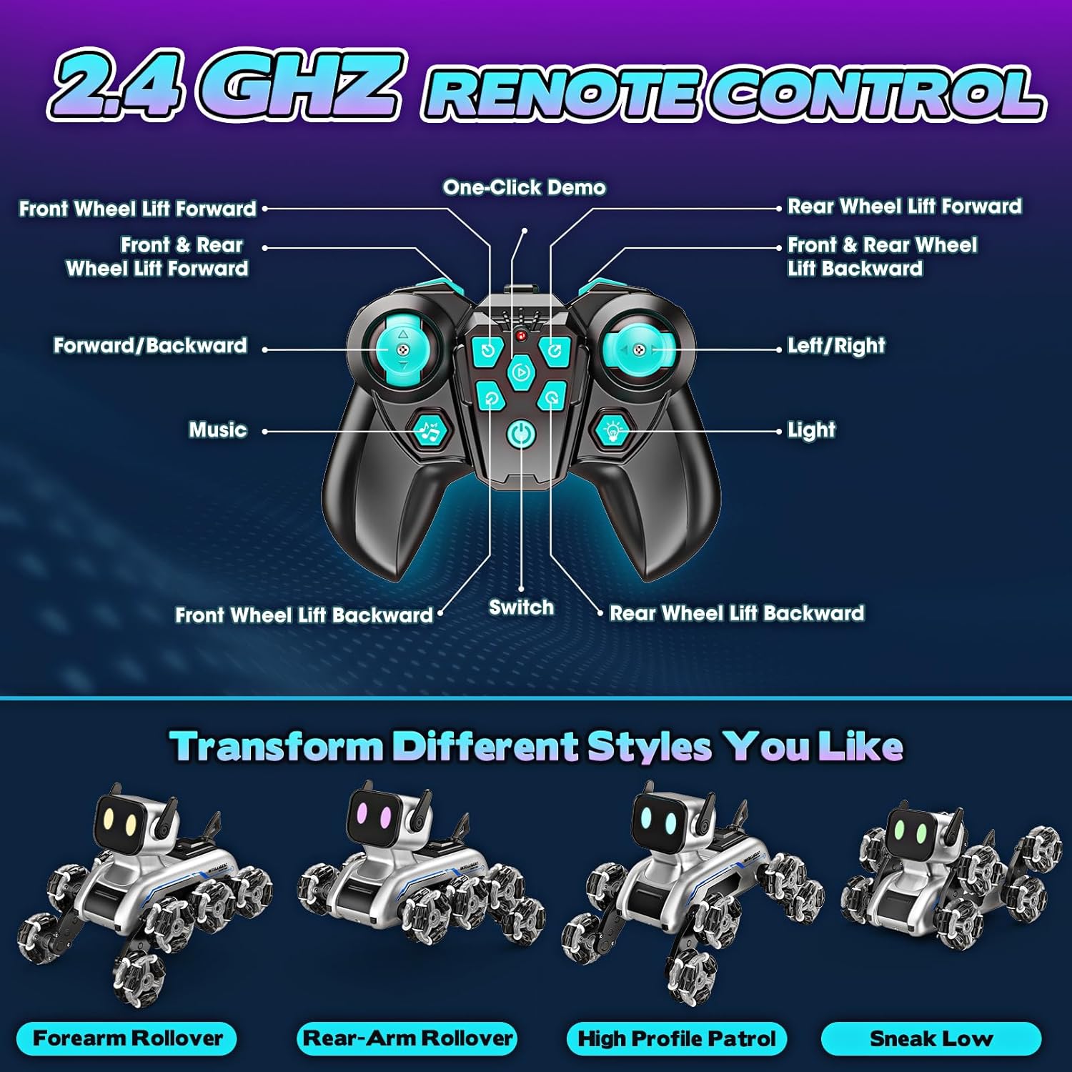 Dog Robot with Remote control and controller