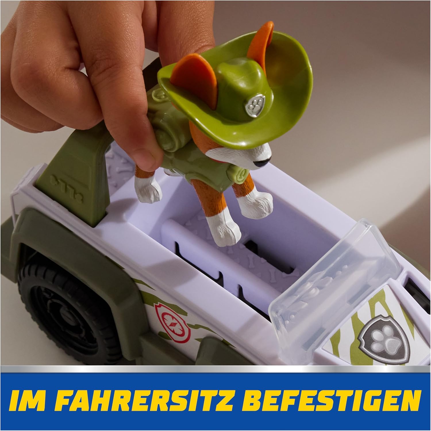 PAW PATROL, Jungle Jeep with Tracker Toy Figure