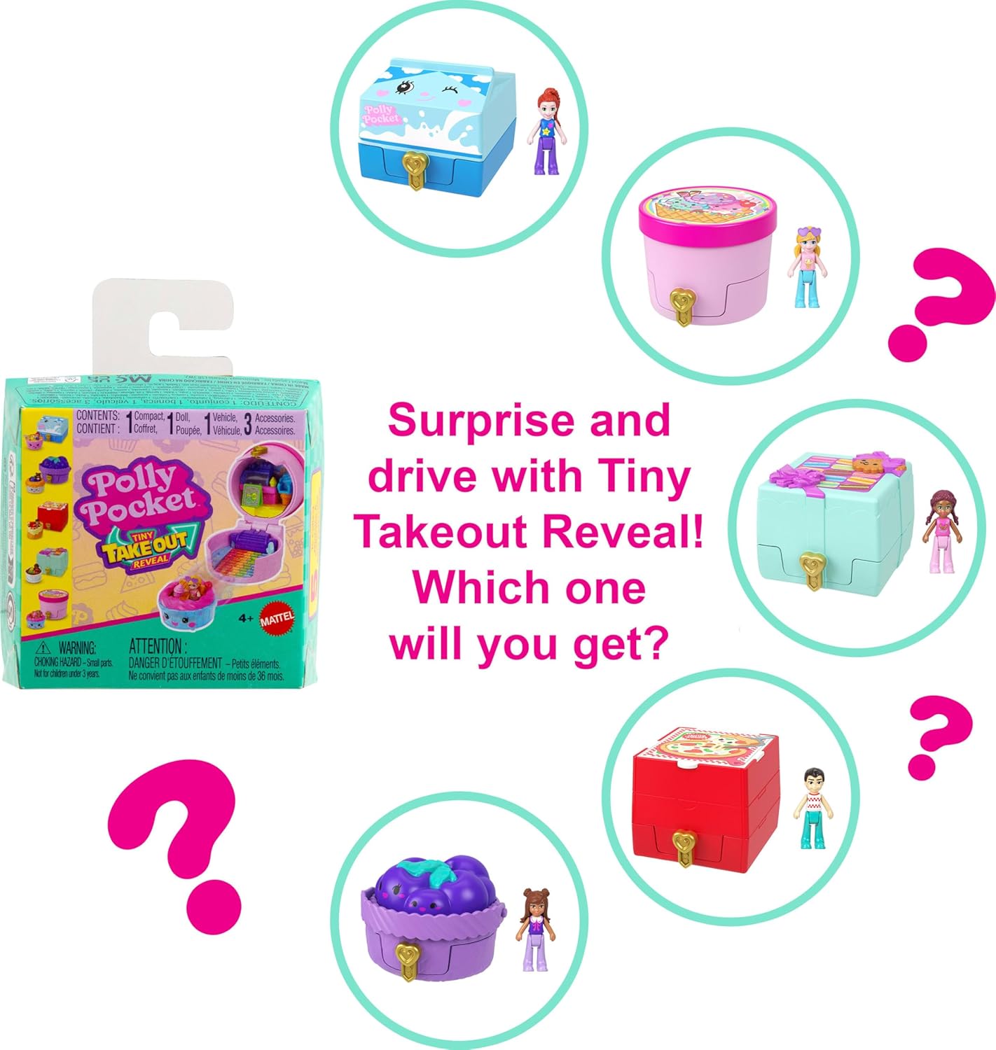 Polly Pocket - Mini Doll Boxes,  Multicolor