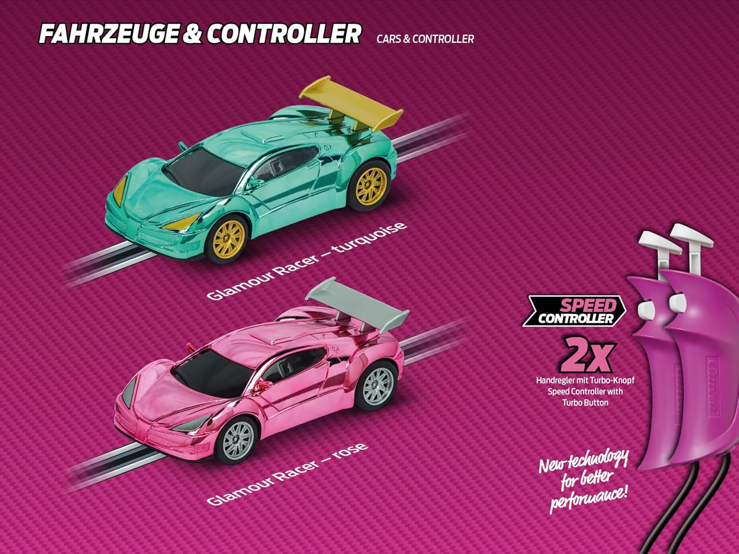 Carrera GO!!! Pink Action Racing Race Track Set