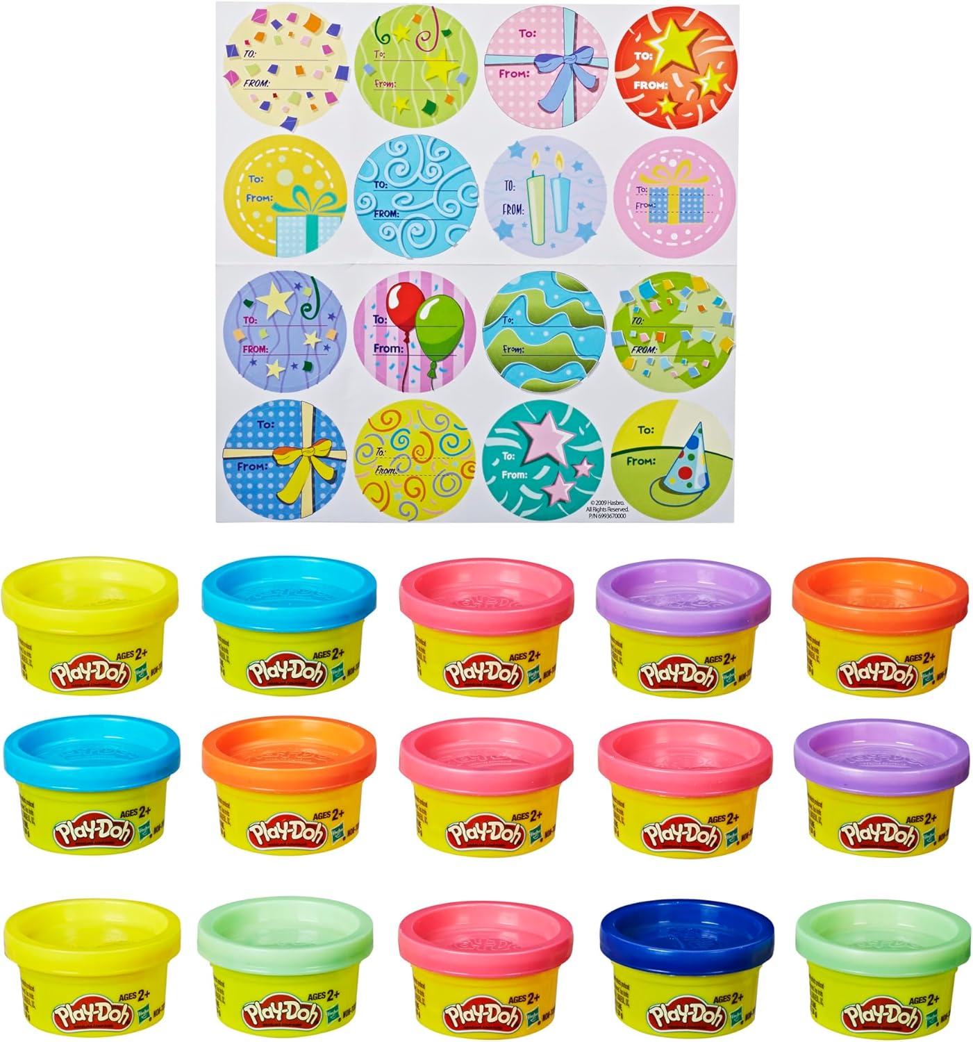 Play-Doh Party Bag, 15 Mini Play-Doh Cans for Kids Party Favors