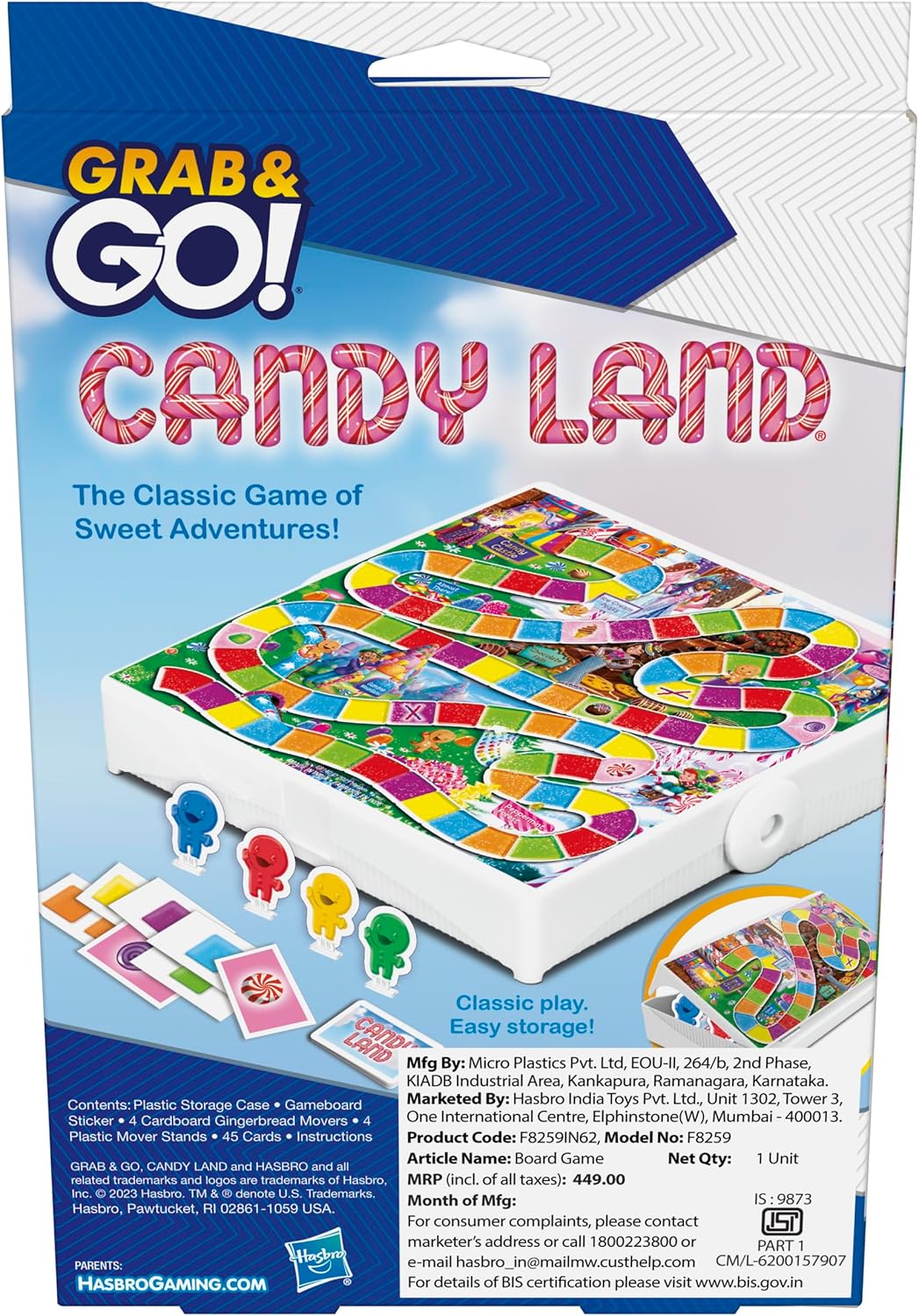 Candy Land Grab and Go Travel Board Games Assortment