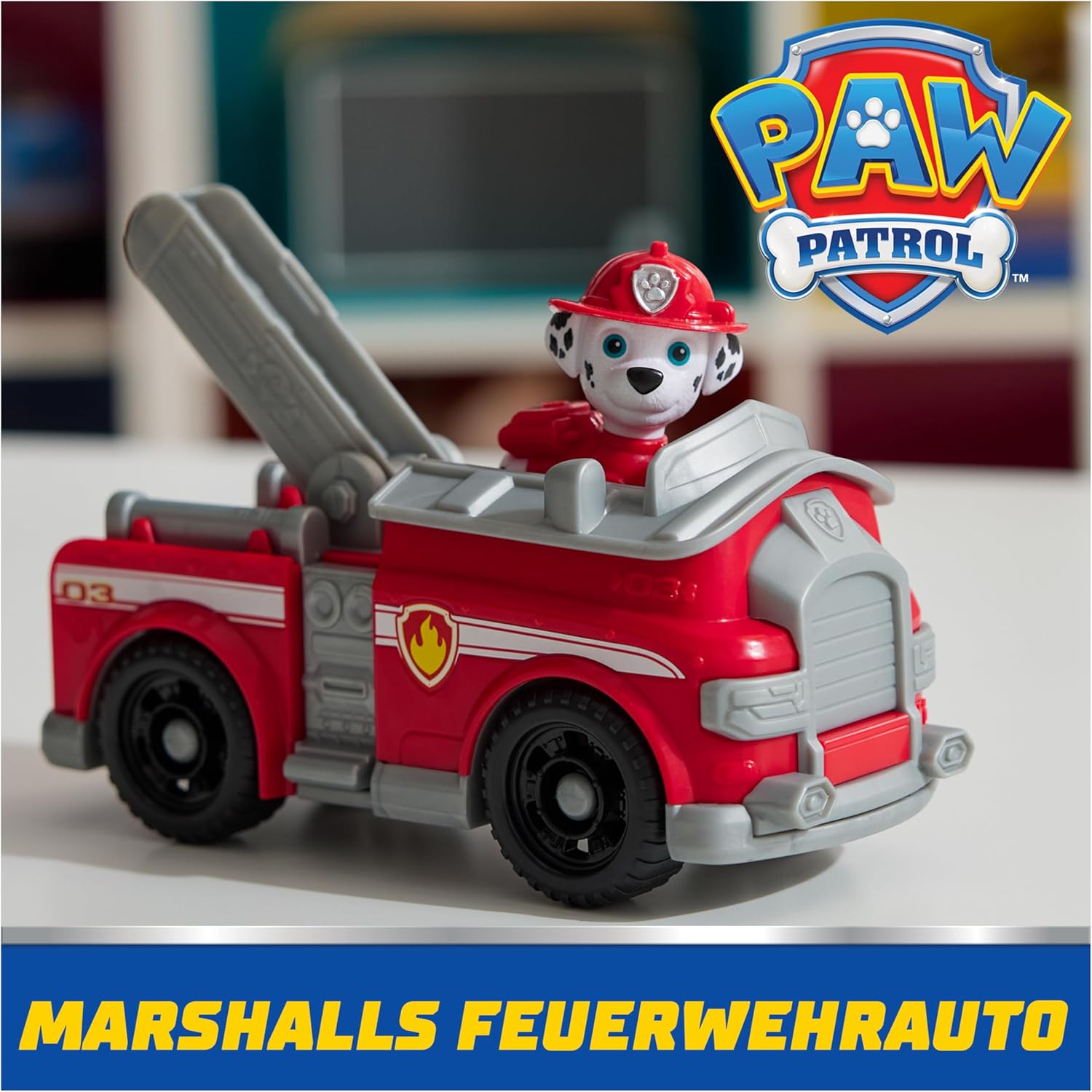 Paw Patrol, Marshall Fire Truck, Marshall Vehicle and Figure